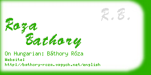roza bathory business card